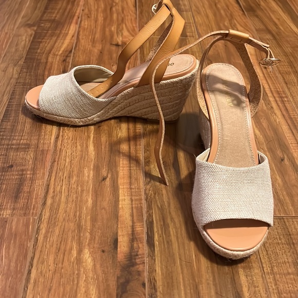 SOLD Old Navy Metallic Textile Espadrille Wedges - Picture 4 of 6